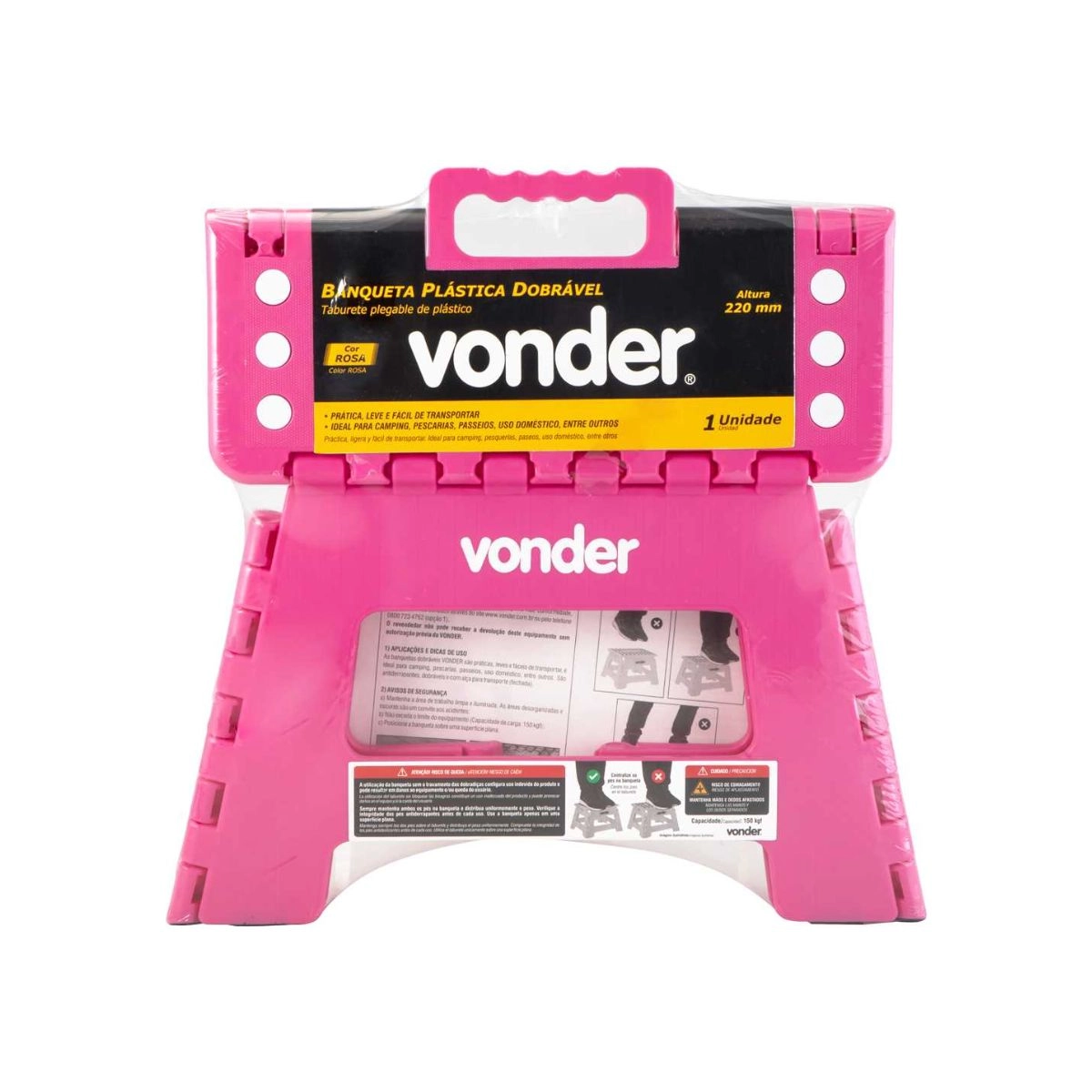 Banqueta plástica dobrável altura 220mm VONDER 