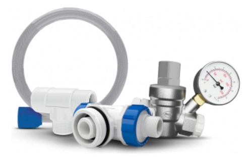 Kit - Válvula Duchão 3/4" e 1.1/2" + Válvula Redutora de Pressão 3/4" c/ Manômetro BLUKIT Kit - Válvula Duchão 3/4" e 1.1/2" + Válvula Redutora de Pressão 3/4" c/ Manômetro BLUKIT