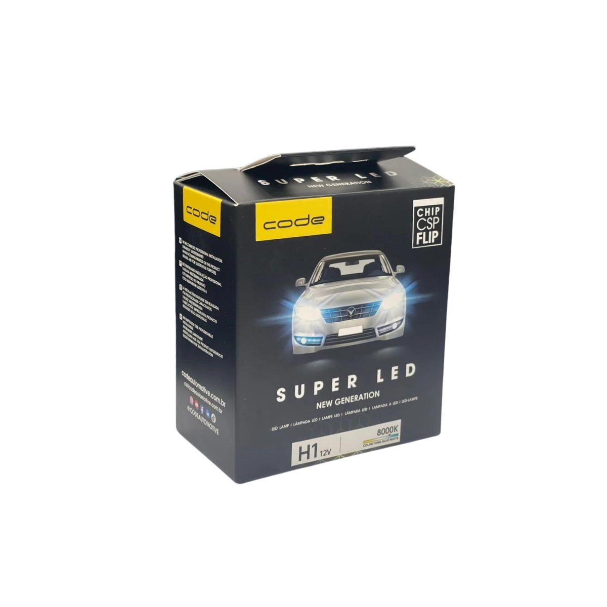 Lâmpadas Automotivas H1 2un LED 12V 8000K Code by Tech one