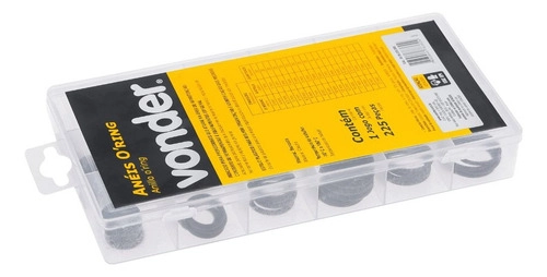 Jogo de anéis de vedação/oring com 225 peças VONDER Jogo de anéis de vedação/oring com 225 peças VONDER