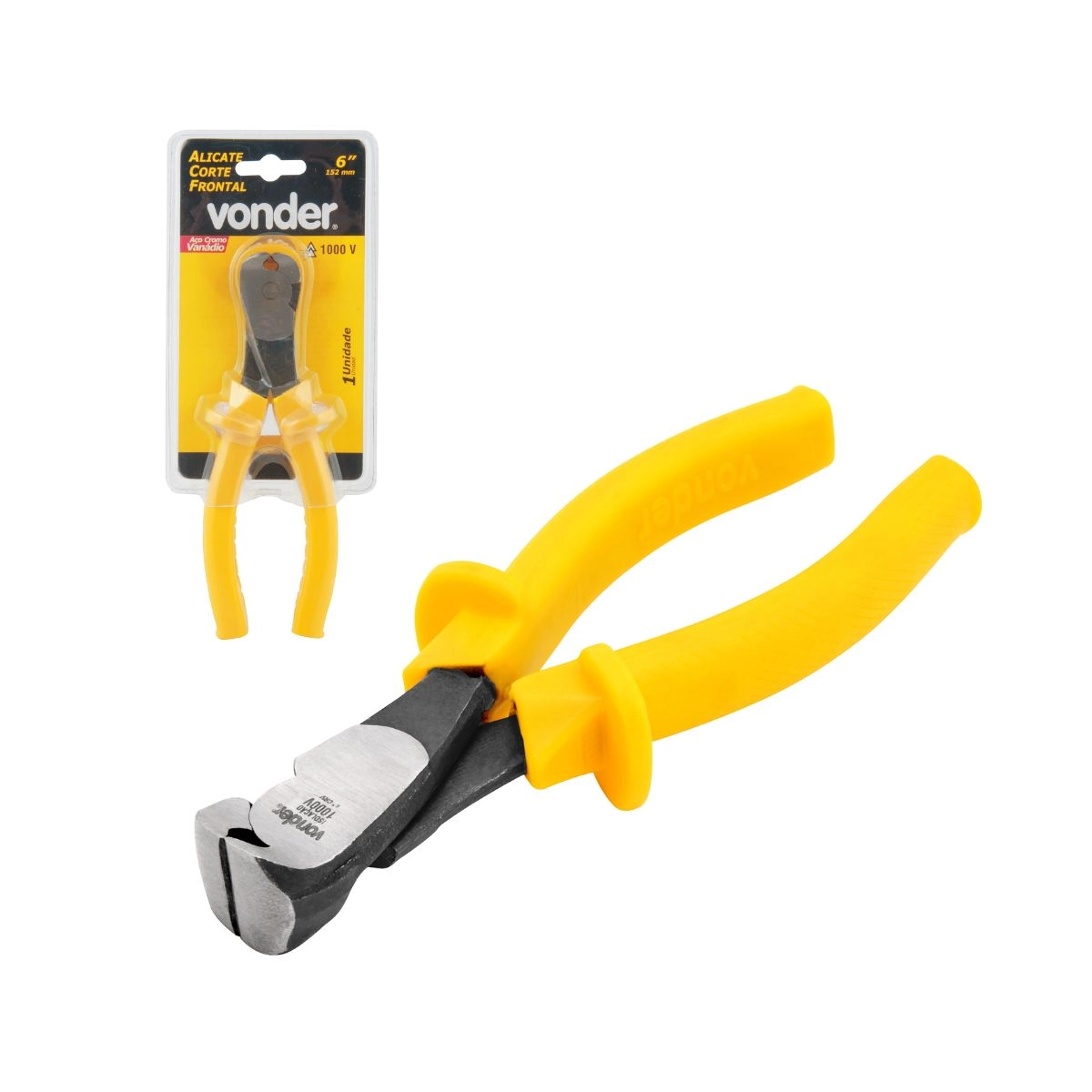 Alicate corte frontal 6" 152mm 1.000V VONDER Alicate corte frontal 6" 152mm 1.000V VONDER