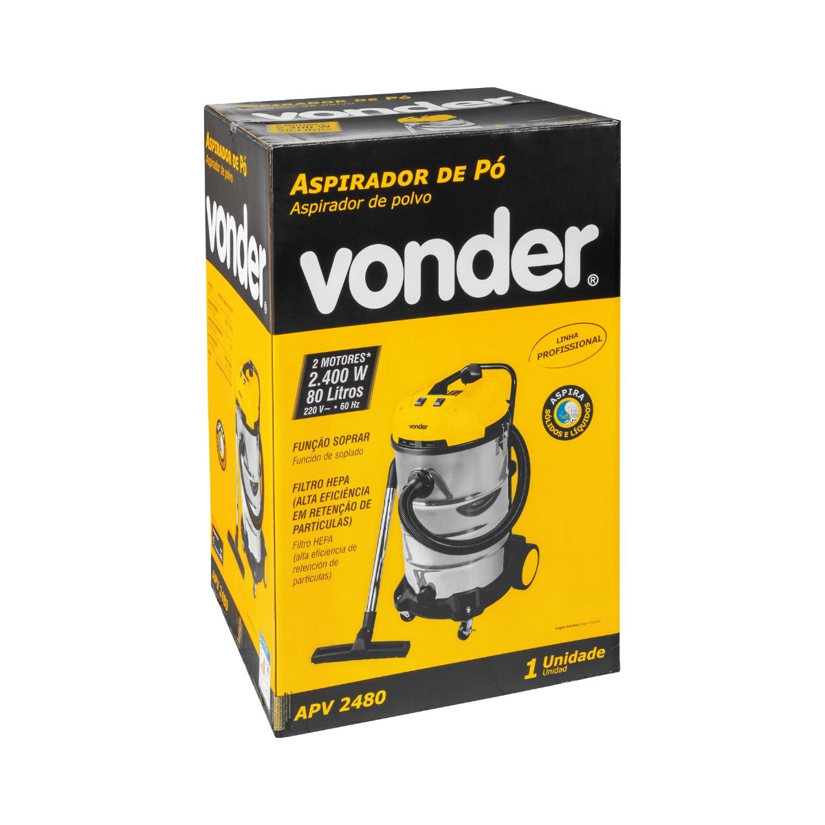 Aspirador de Pó e Líquidos 2400W APV2480 220V VONDER 