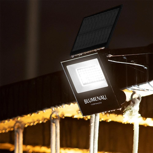 Refletor LED 30W Play Solar IP65 6.500K Preto Blumenau
