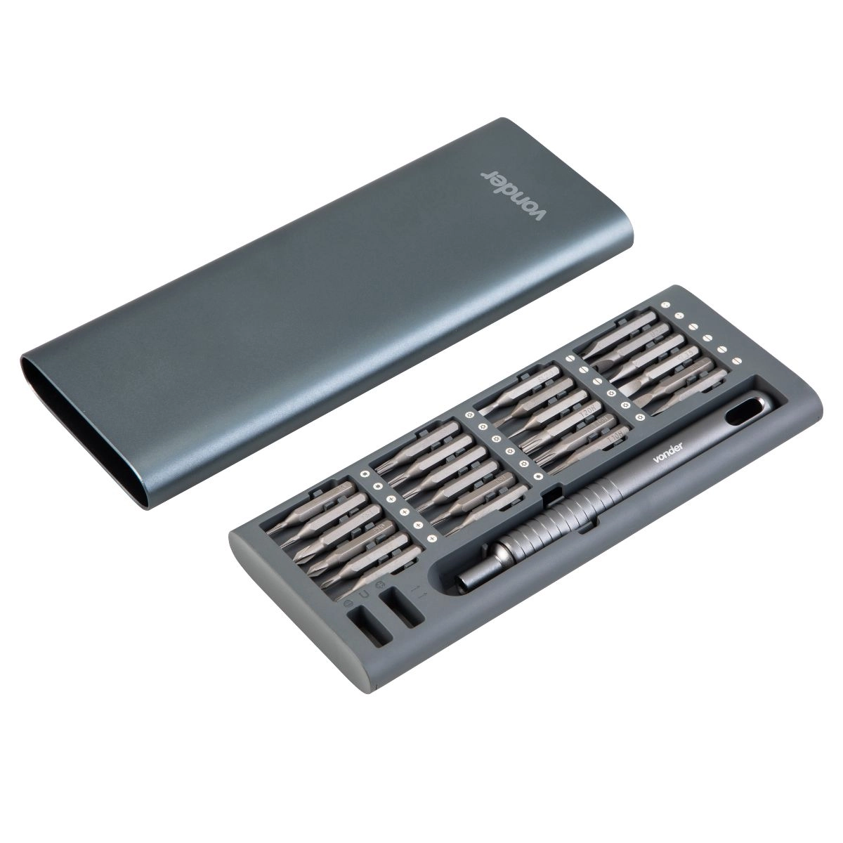 Jogo de bits/ponteiras de precisão c/ 51peças de 4mm VONDER Jogo de bits/ponteiras de precisão c/ 51peças de 4mm VONDER