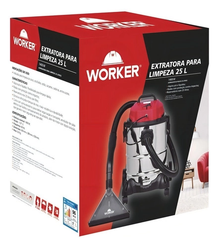 Extratora para Limpeza Sofá ELW1400 60 Hz Worker