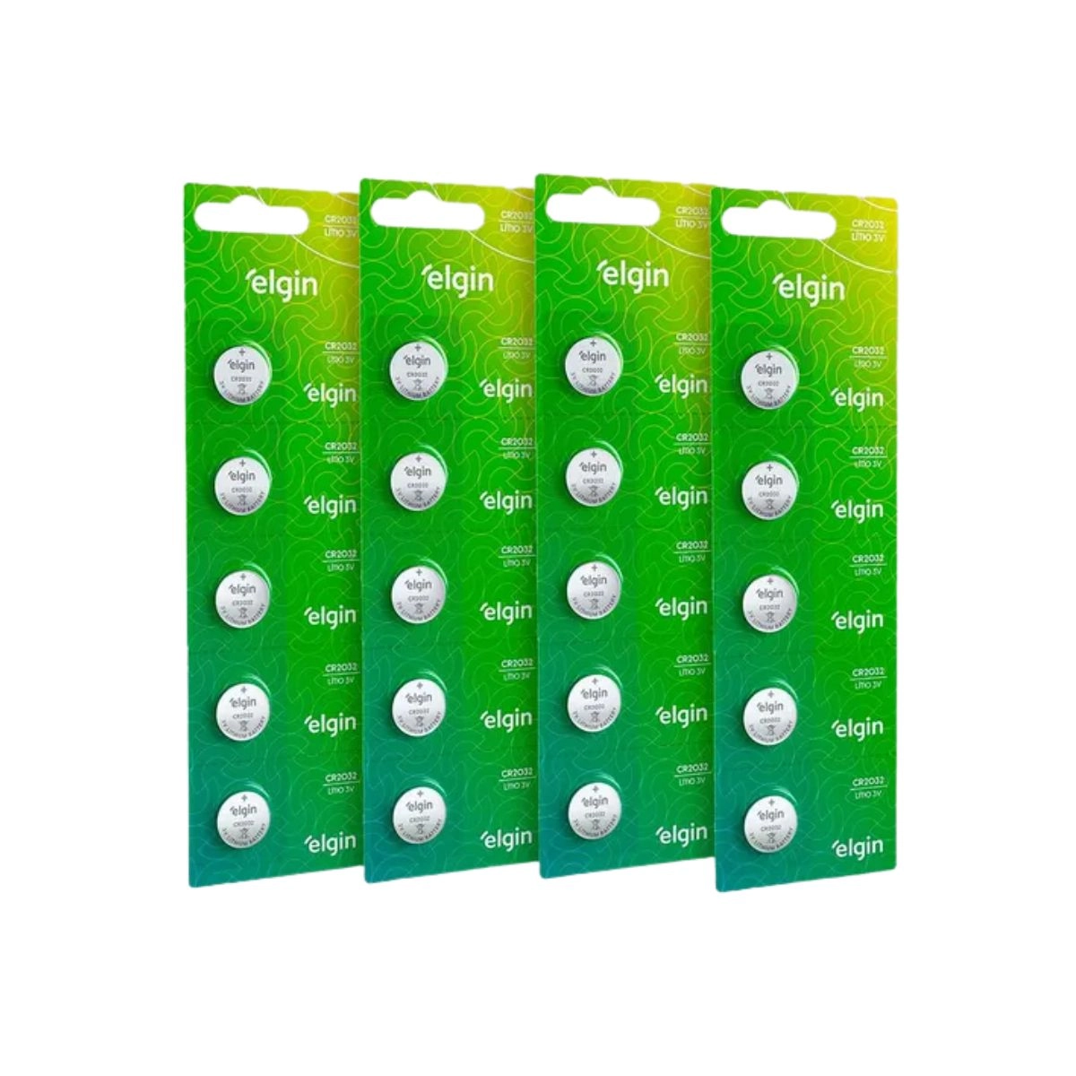 Kit 100 Baterias Litio 3V CR2032 Blisters com 5pçs Elgin Kit 100 Baterias Litio 3V CR2032 Blisters com 5pçs Elgin