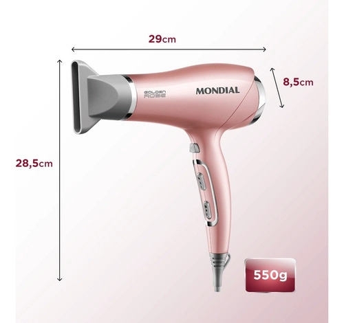 Secador de Cabelo Mondial Golden Rose SC32 2000W