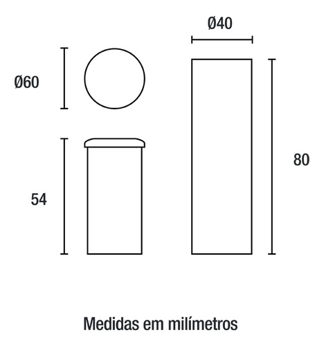 Balizador Preto LED Germany 1W 1 Facho IP65 Bivolt Branco Quente 3000k (Luz Amarelada) Balizador Preto LED Germany 1W 1 Facho IP65 Bivolt Branco Quente 3000k (Luz Amarelada)