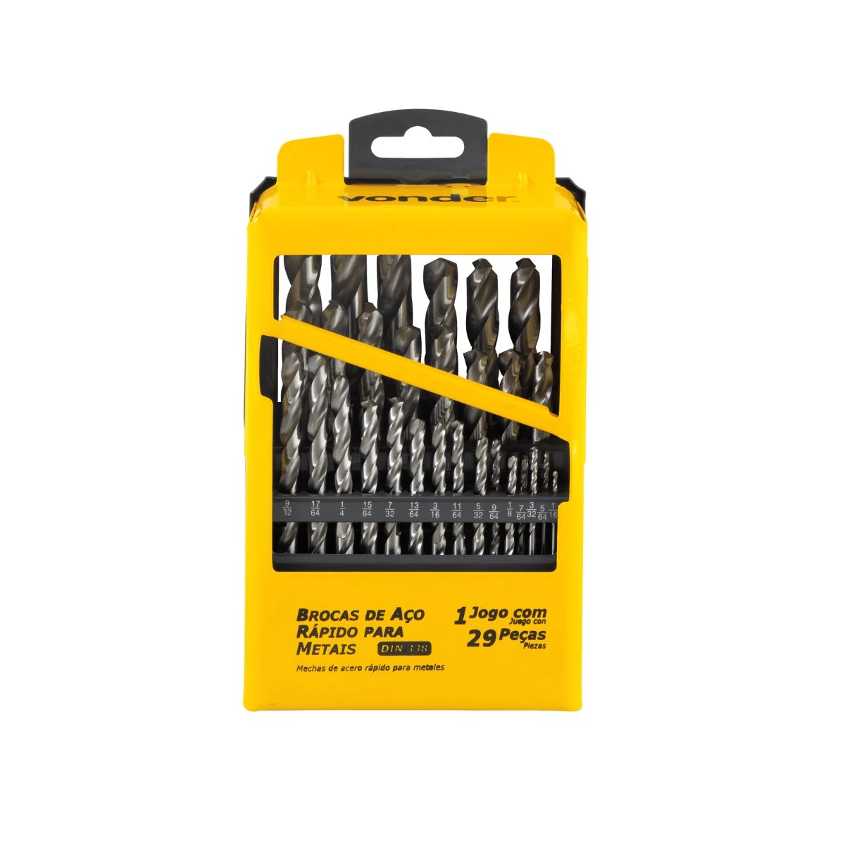 Jogo de brocas de aço rápido DIN338 com 29 peças VONDER 