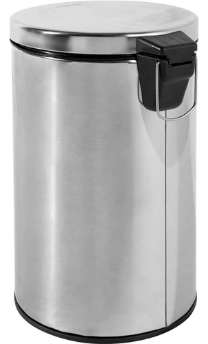 Lixeira redonda 12 litros inox cinza VONDER Lixeira redonda 12 litros inox cinza VONDER