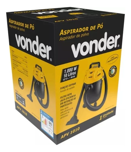 Aspirador de pó 10 Litros 1.000W APV1010 Vonder