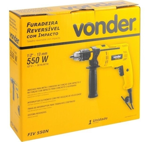 Furadeira Impacto 1/2" Vonder FIV550N Vonder