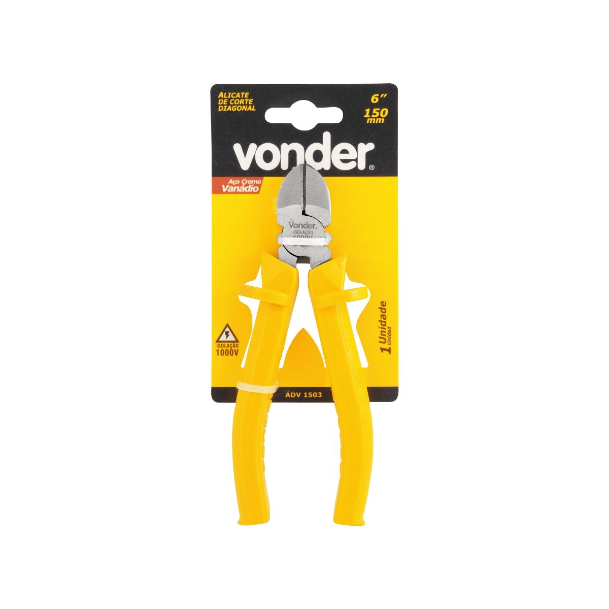 Alicate corte diagonal 6" com isolação até 1.000V VONDER 