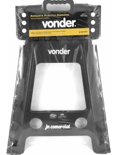 Banqueta plástica dobrável preta altura 450 mm VONDER Banqueta plástica dobrável preta altura 450 mm VONDER
