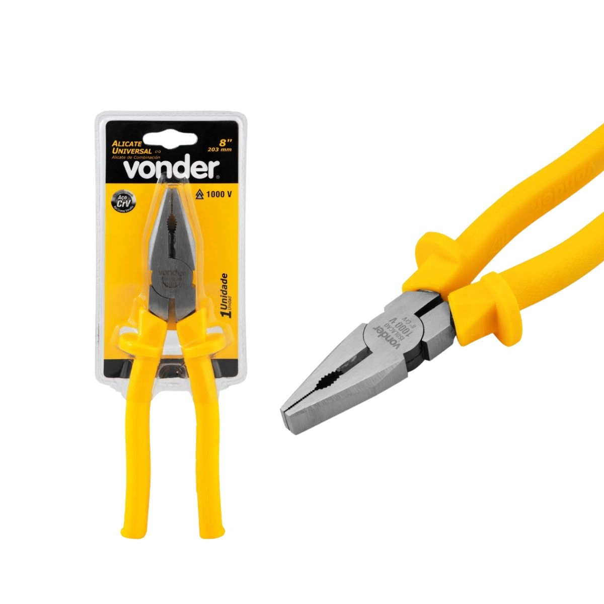 Kit 6 Alicates Manuais com isolação até 1000V VONDER