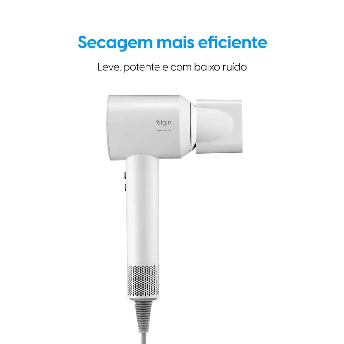 Secador de Cabelo Super Ionic Branco ELGIN