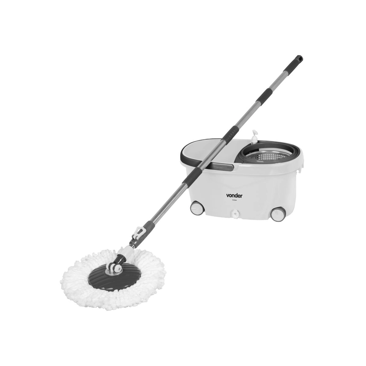 Rodo MOP giratório com cesto em aço inox VONDER