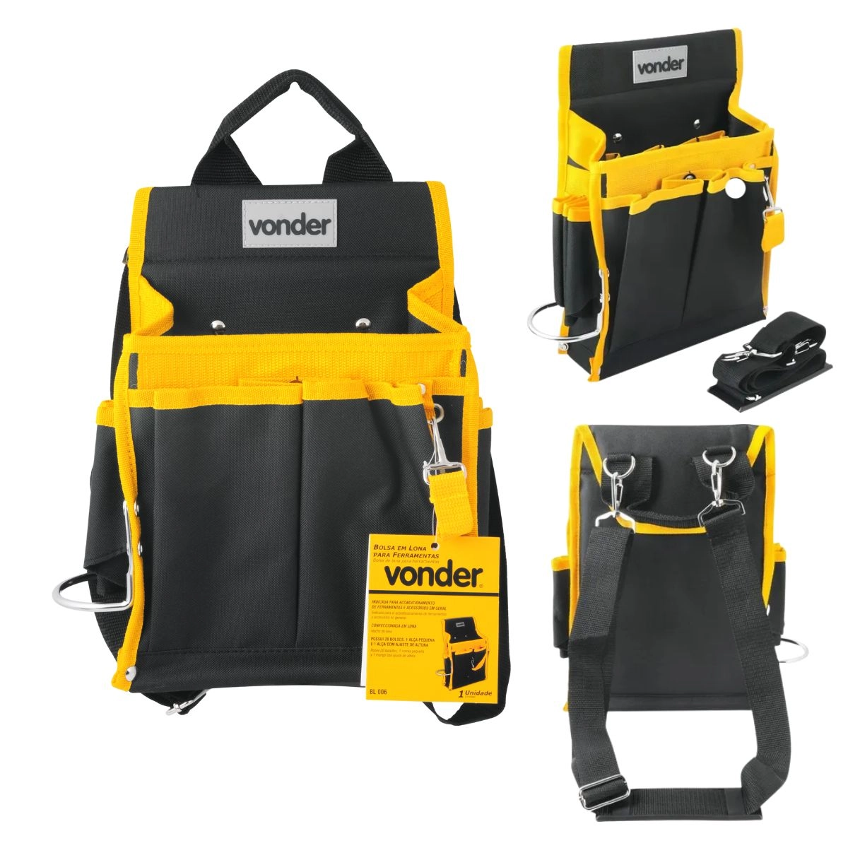 Bolsa em lona para ferramentas eletricista BL006 VONDER 