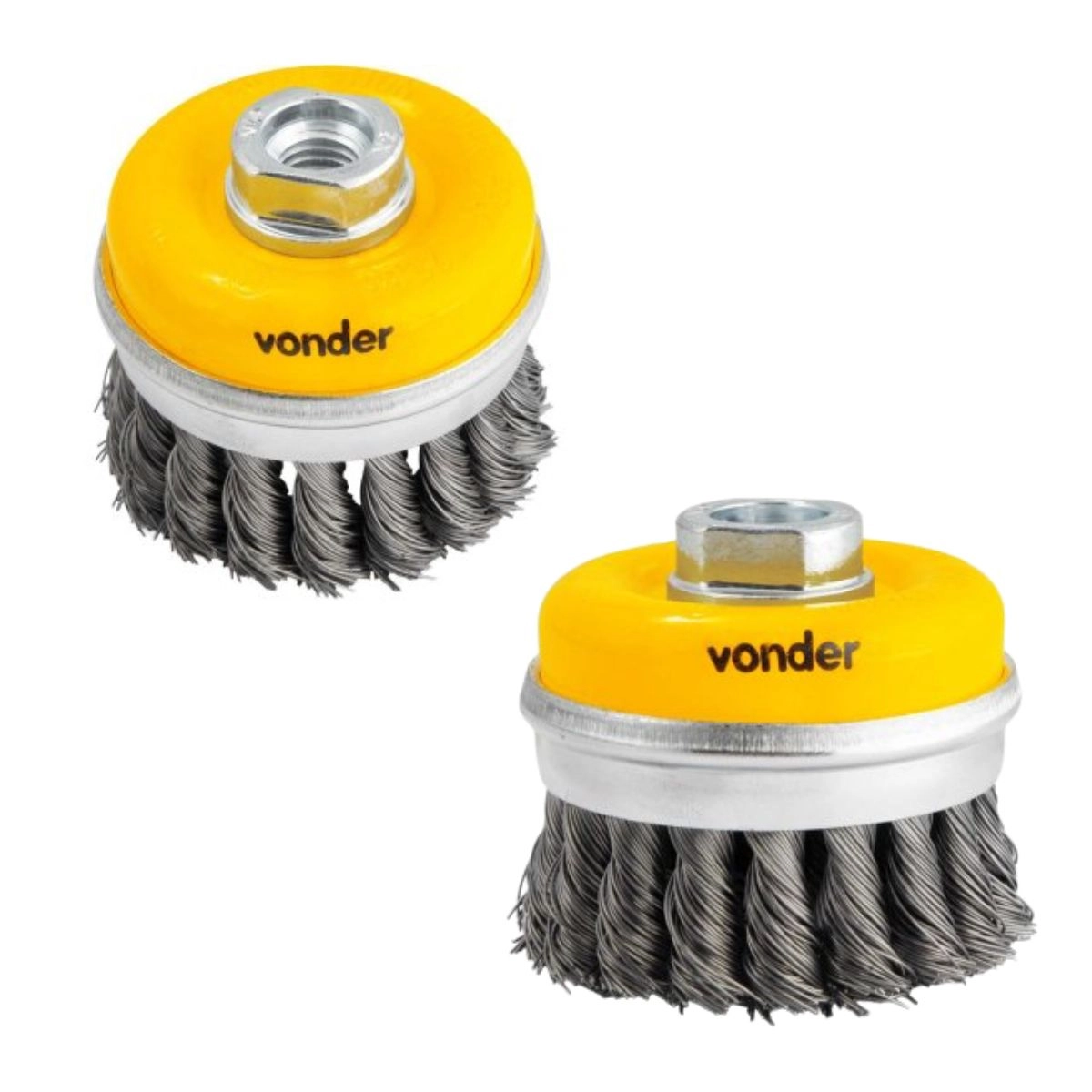 Escova tipo copo 3 torcida em aço carbono industrial VONDER 