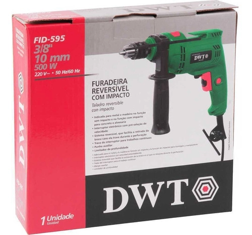 Furadeira com impacto 3/8 FID595N DWT Furadeira com impacto 3/8 FID595N DWT