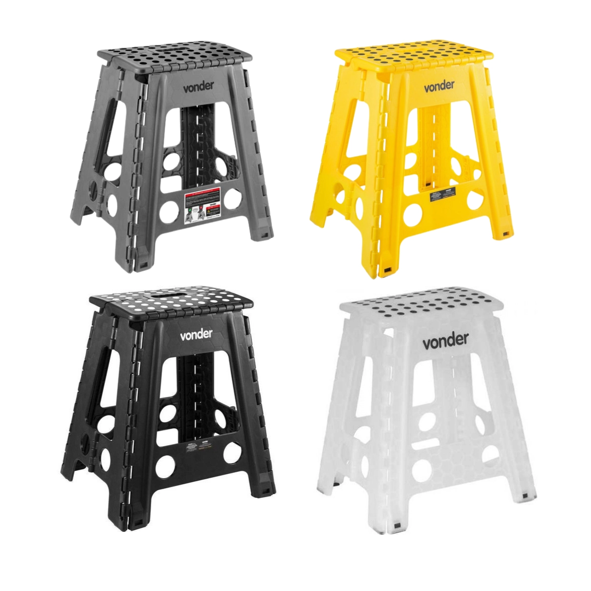 Banqueta plástica dobrável altura 450 mm VONDER Banqueta plástica dobrável altura 450 mm VONDER