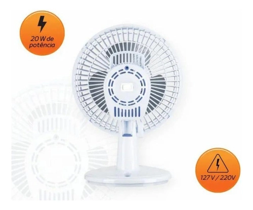 Ventilador Mini Turbo 20CM BRANCO/PRATA Ventimais Ventilador Mini Turbo 20CM BRANCO/PRATA Ventimais