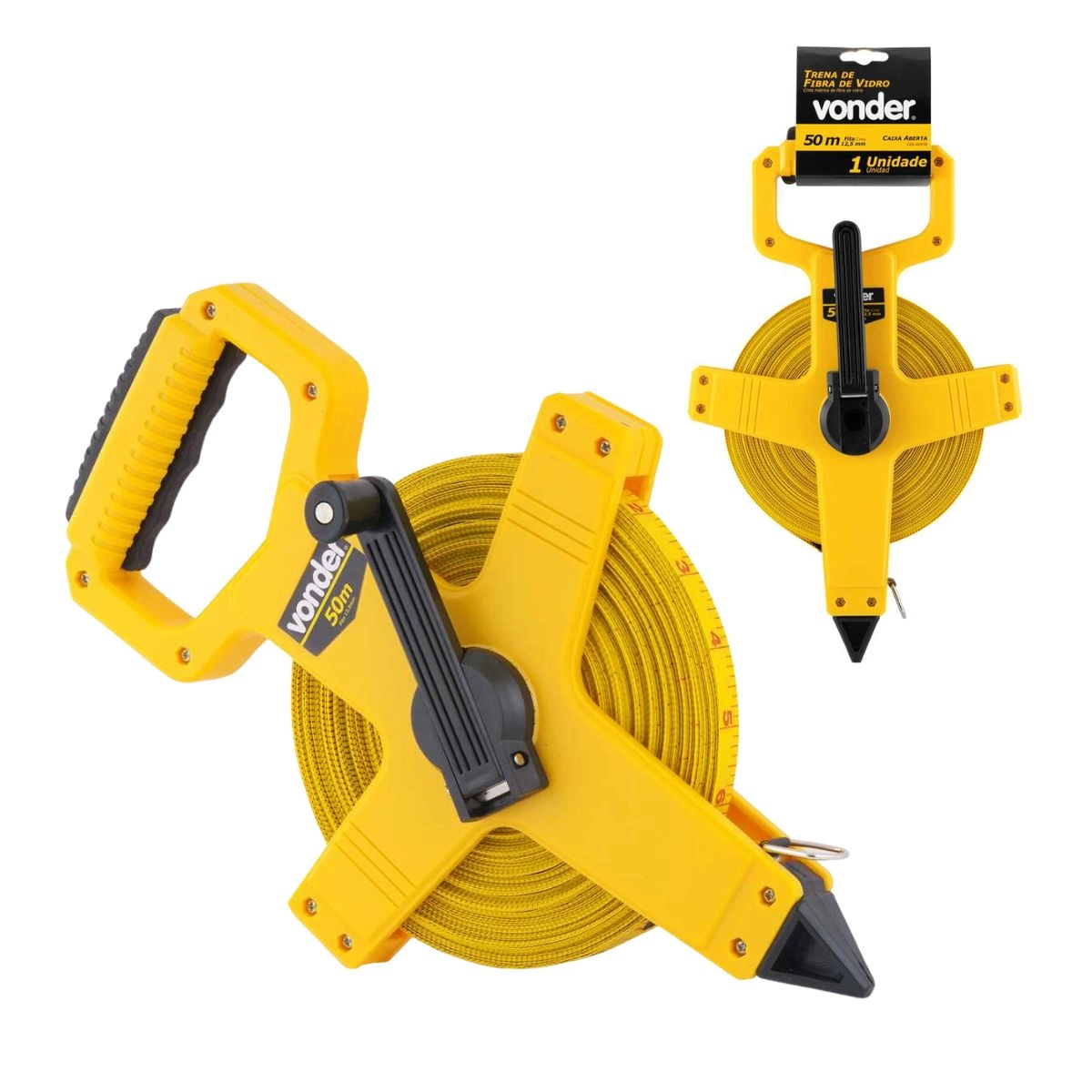 Trena de fibra longa caixa aberta com 50 m VONDER