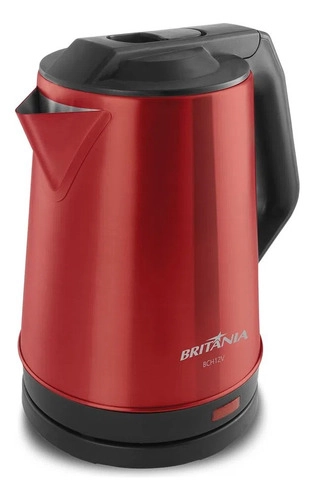 Chaleira Elétrica 1,9L Vermelha BCH12V Inox Britânia