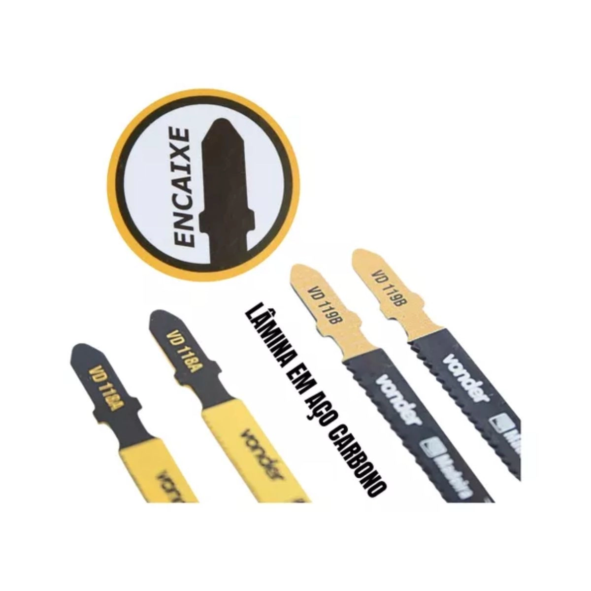 Lâminas de serra tico-tico Jogo com 10 peças VONDER Lâminas de serra tico-tico Jogo com 10 peças VONDER