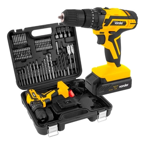 Parafusadeira/Furadeira 12V c/ Impacto Vonder com 74 Peças PFV074 Bivolt Parafusadeira/Furadeira 12V c/ Impacto Vonder com 74 Peças PFV074 Bivolt