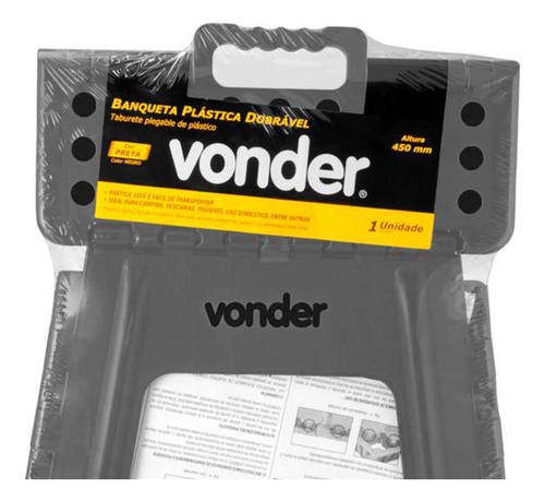 Banqueta plástica dobrável altura 450 mm VONDER Banqueta plástica dobrável altura 450 mm VONDER