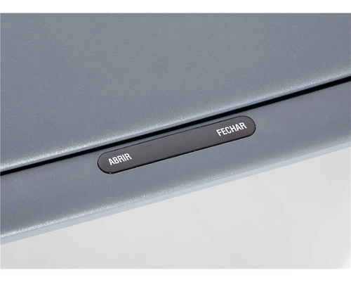 Lixeira retangular com sensor de abertura 55 litros inox cinza VONDER Lixeira retangular com sensor de abertura 55 litros inox cinza VONDER