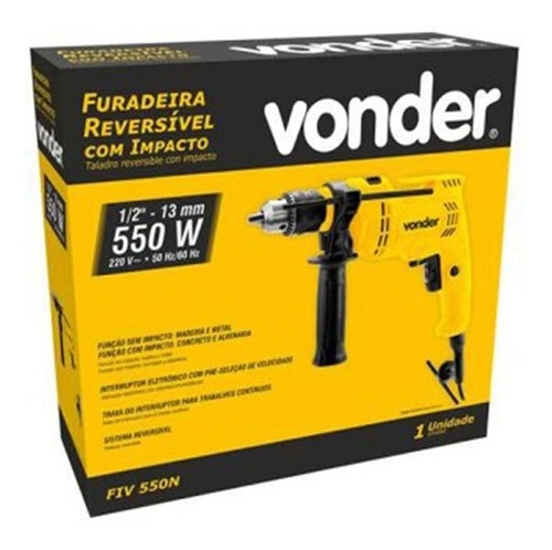 Furadeira Impacto 1/2" Vonder FIV550N Vonder