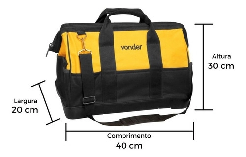 Bolsa em lona para ferramentas 40cm x 20cm x 30cm VONDER Bolsa em lona para ferramentas 40cm x 20cm x 30cm VONDER