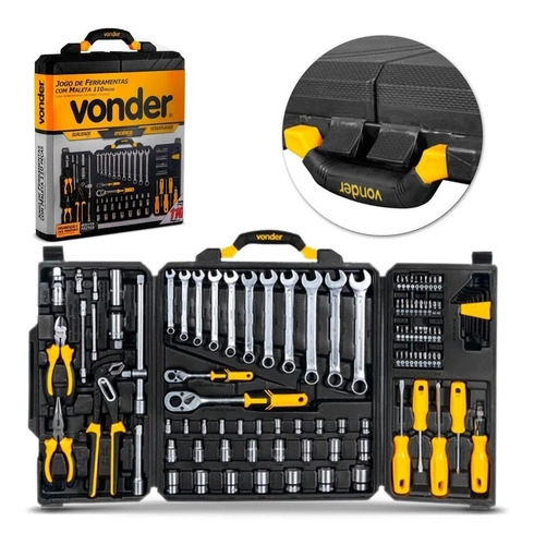 Jogo de ferramentas com 110 peças embalagem fechada VONDER