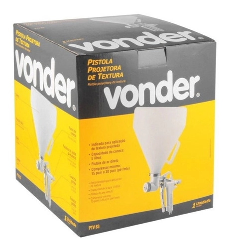 Pistola projetora de textura PTV83 VONDER Pistola projetora de textura PTV83 VONDER