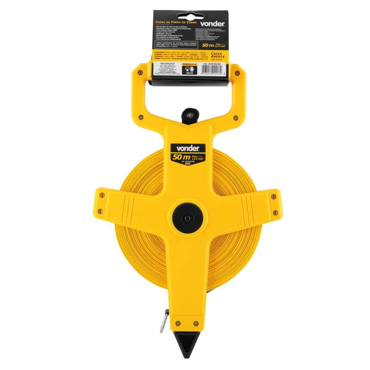Trena de fibra longa caixa aberta com 50 m VONDER