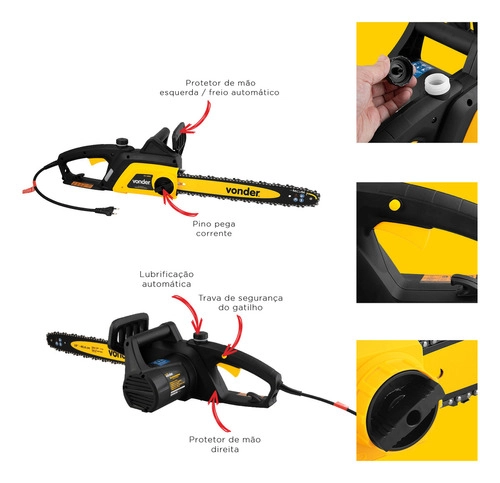 Motosserra Elétrica 2000W EV2000 Vonder Motosserra Elétrica 2000W EV2000 Vonder