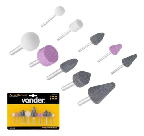 Jogo de pontas montadas com 10 peças PMV010 VONDER Jogo de pontas montadas com 10 peças PMV010 VONDER