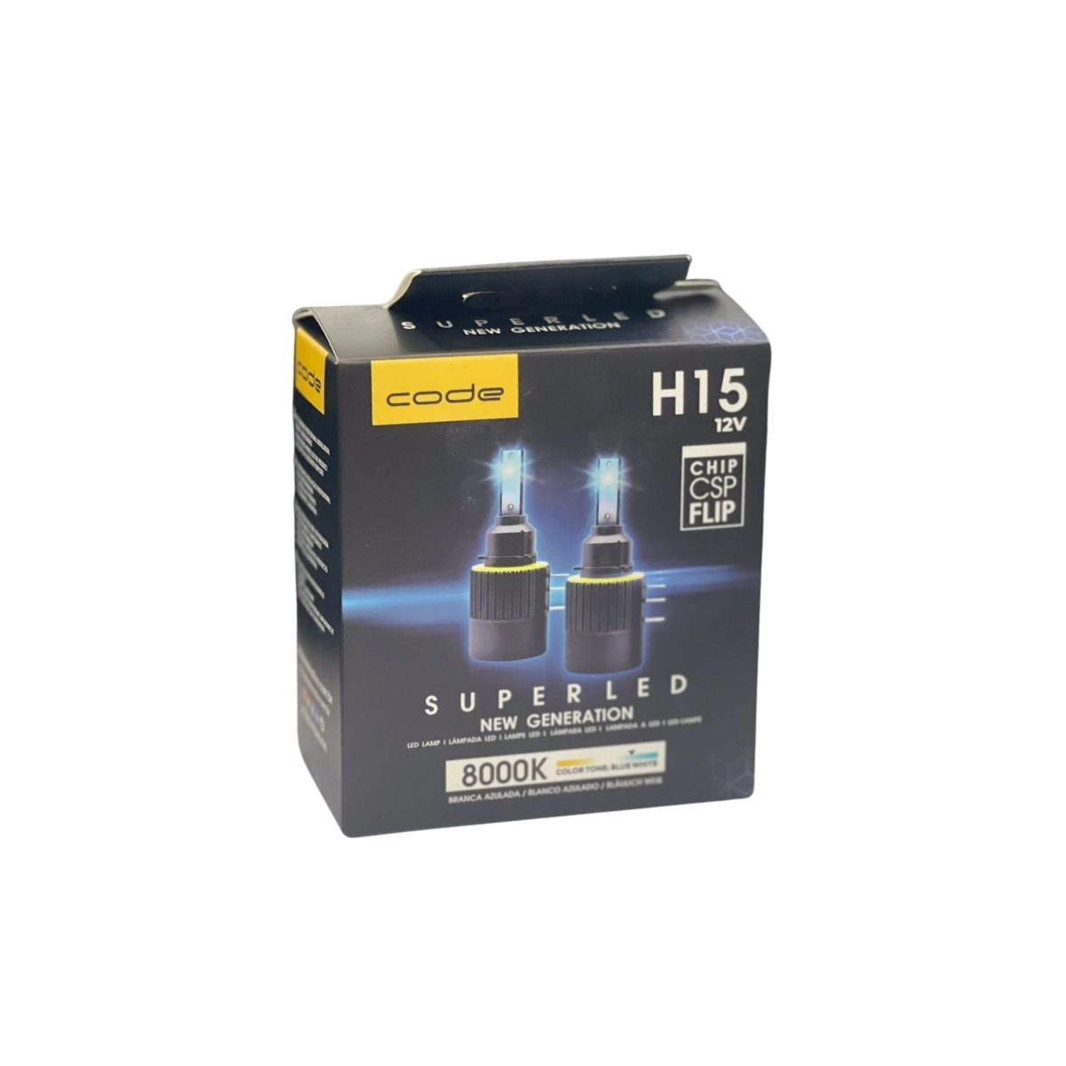 Lâmpadas Automotivas H15 2un LED 12V 8000K Code by Tech one