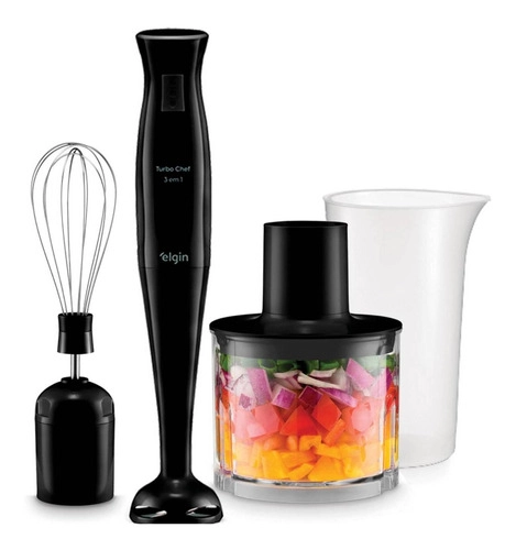Mixer Turbo Chef 3 EM 1 200w Elgin Cor Preto Mixer Turbo Chef 3 EM 1 200w Elgin Cor Preto