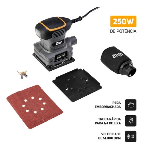 Lixadeira Obital 250w Elo 250 Wap