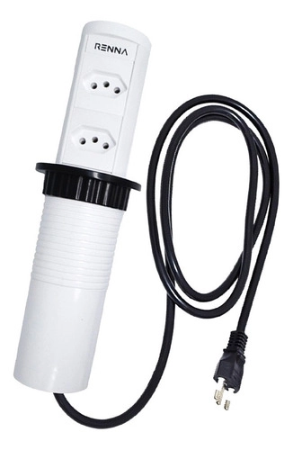 Torre com 2 Tomadas Automática p/ Bancada Renna Torre com 2 Tomadas Automática p/ Bancada Renna