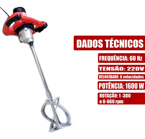 Misturador Elétrico Argamassa Tinta Textura Hm140 Cortag Misturador Elétrico Argamassa Tinta Textura Hm140 Cortag