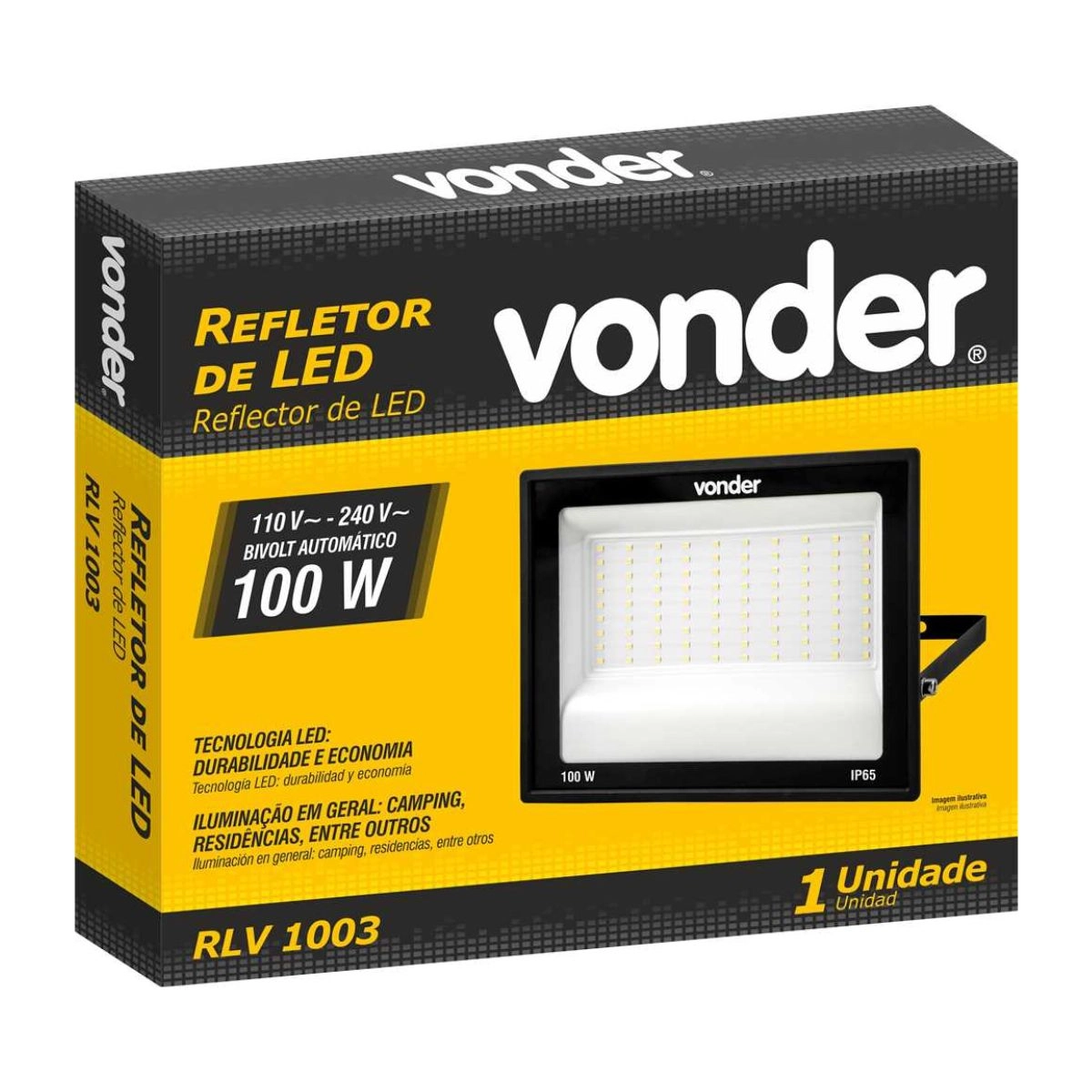 Refletor de LED 100W RLV1003 VONDER Refletor de LED 100W RLV1003 VONDER