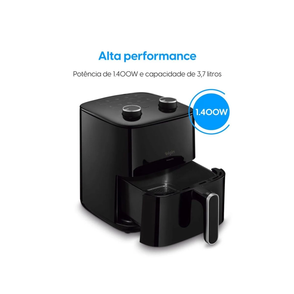 Fritadeira Air Fryer Pratica Fry 3,7L 1400W ELGIN Fritadeira Air Fryer Pratica Fry 3,7L 1400W ELGIN