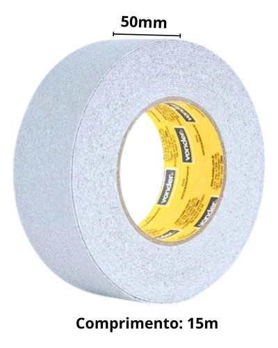 Fita antiderrapante para áreas úmidas 50mm x 15m transparente VONDER