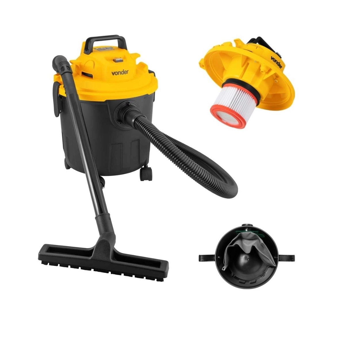 Aspirador de Pó e Líquidos 1000W APV1018 VONDER Aspirador de Pó e Líquidos 1000W APV1018 VONDER