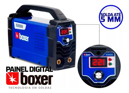 Maquina Inversor Solda Boxer FLAMA221 Sem Máscara - 220v
