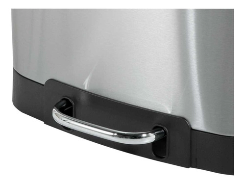 Lixeira Retangular 12 litros inox cinza VONDER